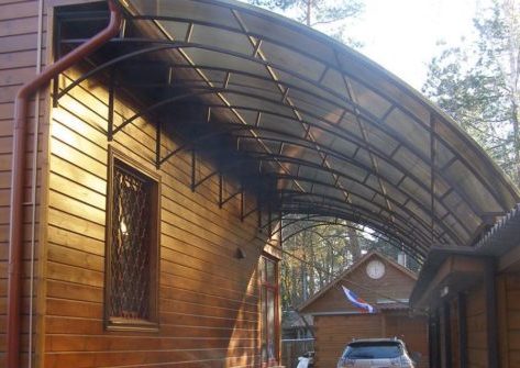 Навес для крыльца дома